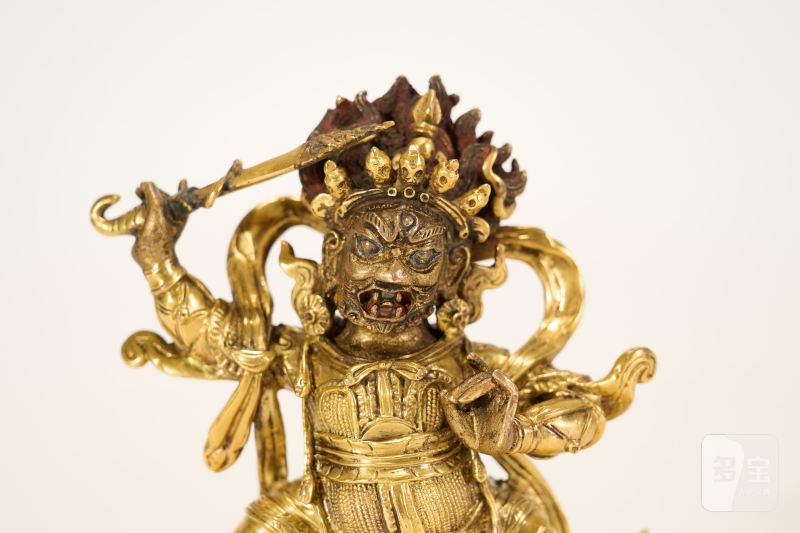 Lot925 明代 铜鎏金金刚玄母 - 图3